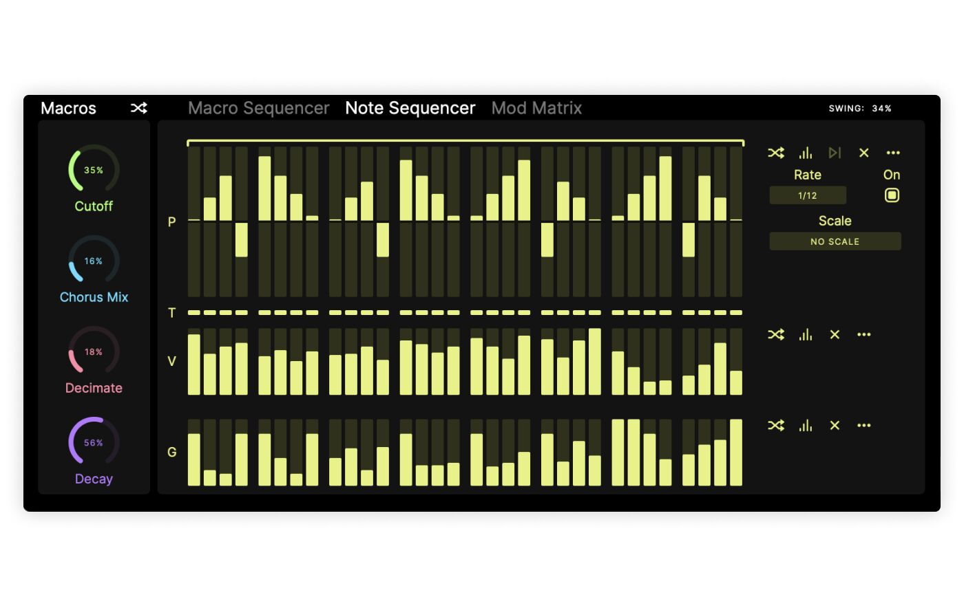 Screenshot of Astra Feature Note Sequencer